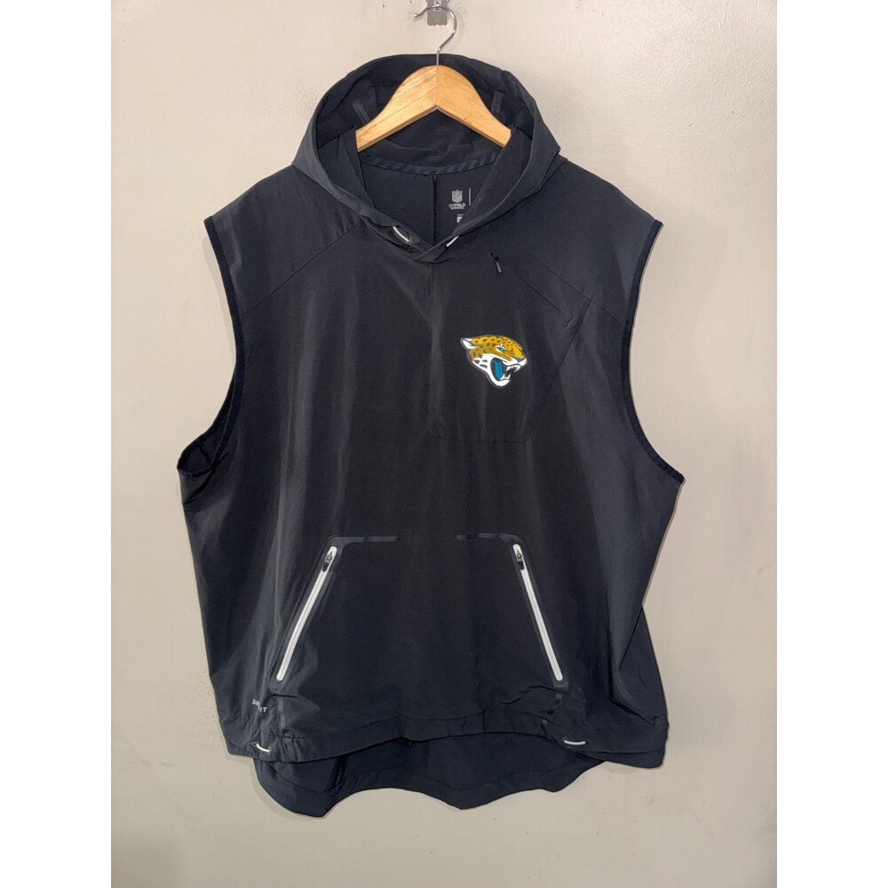 Nike NFL Jacksonville Jaguars Team Issued PE Alpha Fly Rush Hooded Vest Mens 2XL